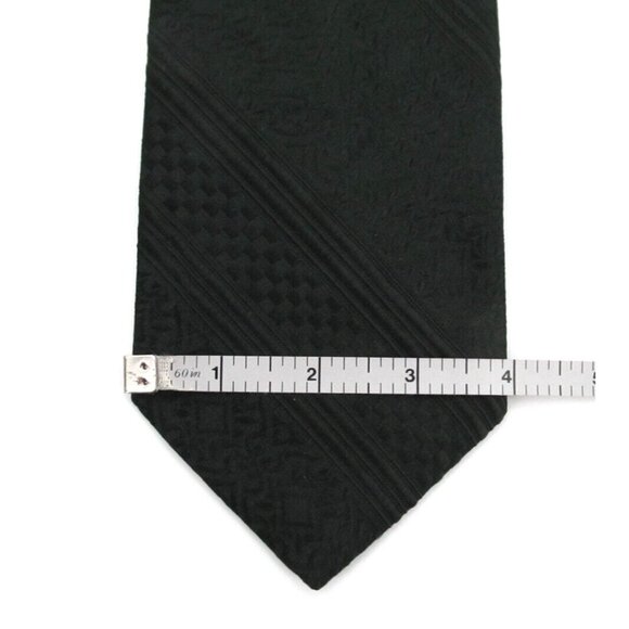 Vintage 70s Wemlon by Wembley Necktie Green Textured Brocade Wide 54x4" - Picture 10 of 10